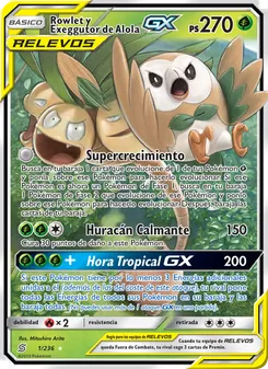 Rowlet y Exeggutor de Alola GX