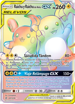 Raichu y Raichu de Alola GX