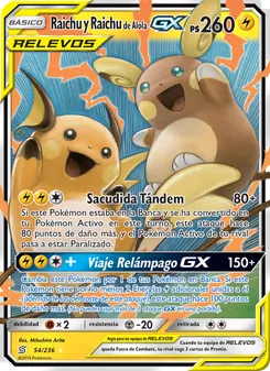 Raichu y Raichu de Alola GX