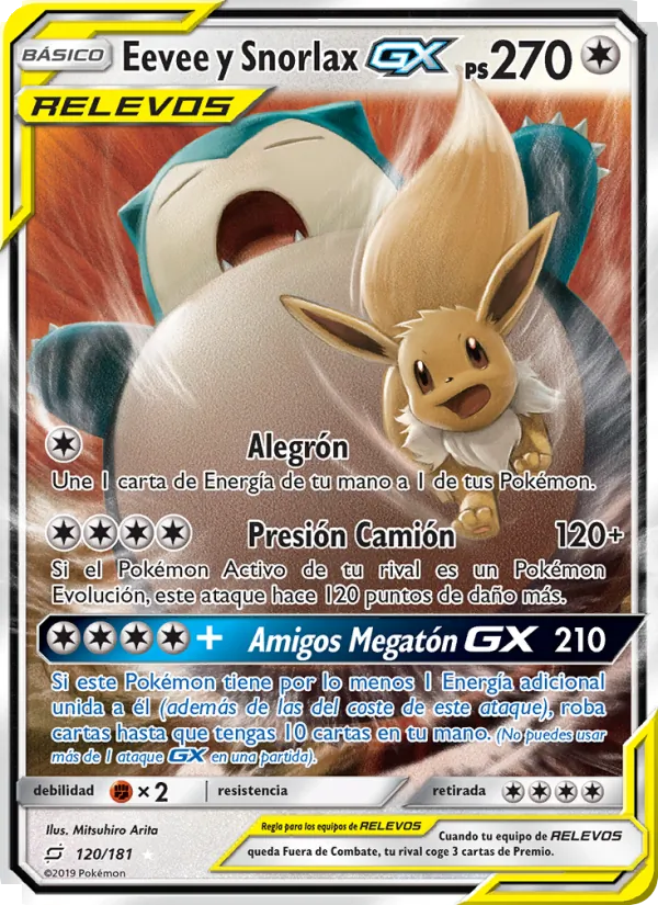 Eevee y Snorlax GX