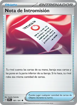 Nota de Intromisión