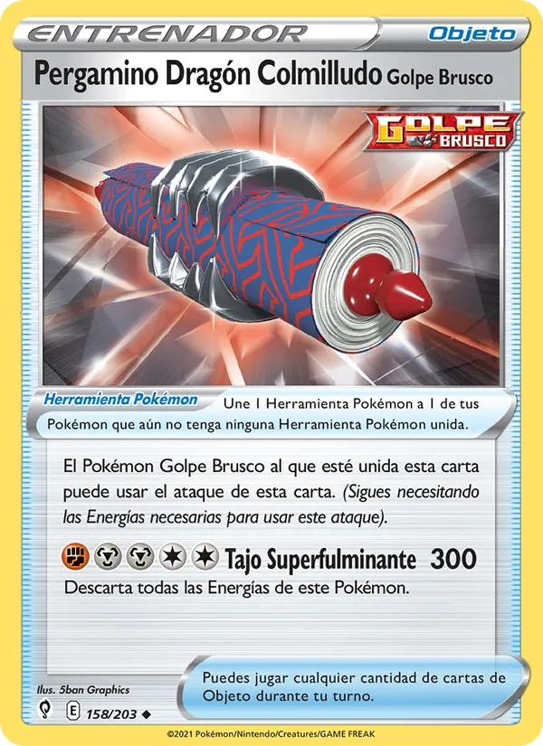 Pergamino Dragón Colmilludo Golpe Brusco