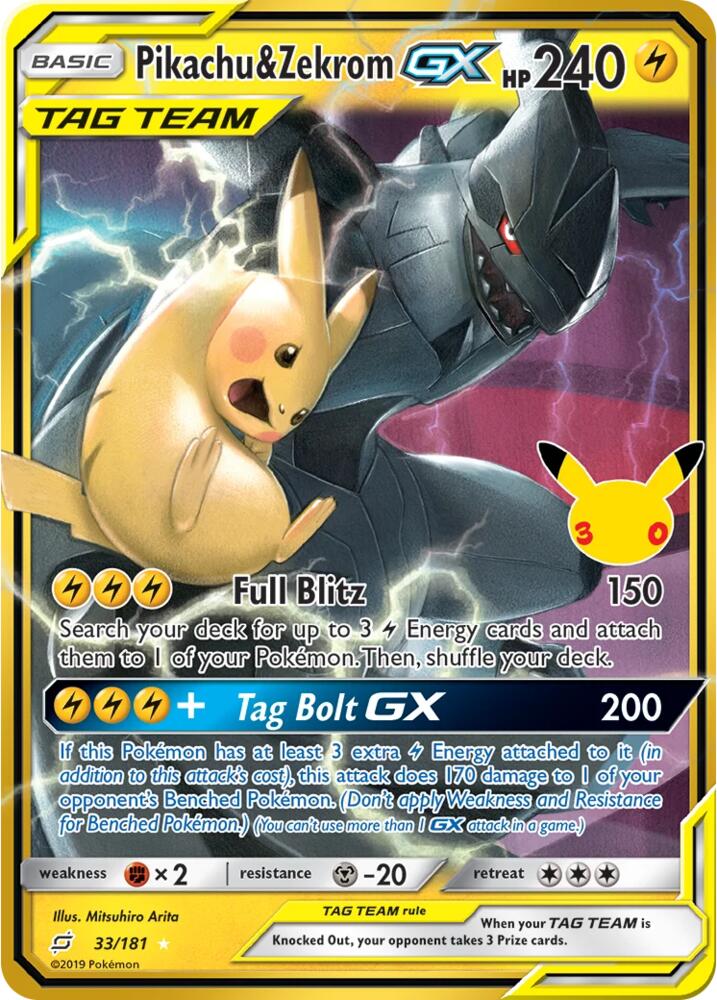 Pikachu y Zekrom GX