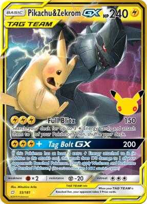 Pikachu y Zekrom GX